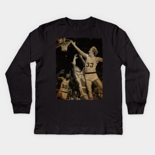 Dunk Larry Bird Vintage Kids Long Sleeve T-Shirt